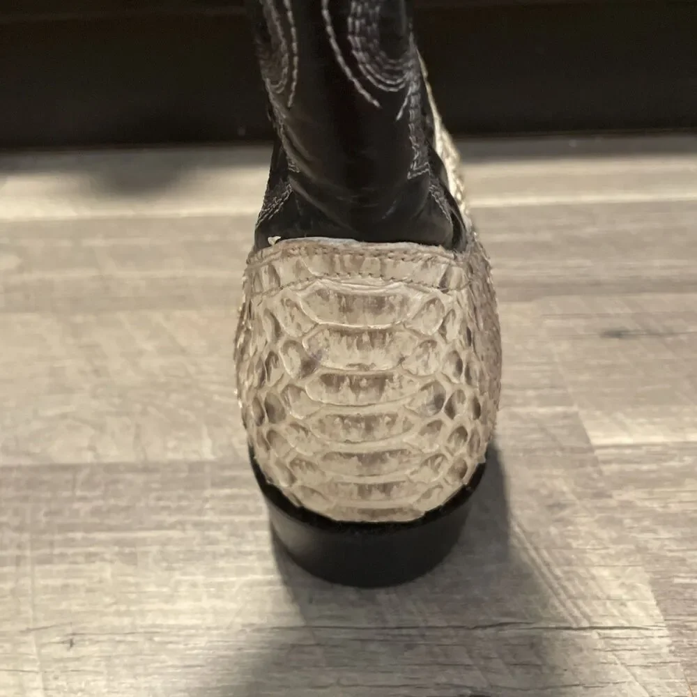 J.B. Dillon Reserve High Noon Natural Python Cowboy Boots Black Men's 11 EE NWT